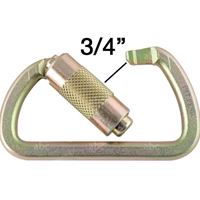 Carabiner - Auto Locking - Steel - Fusion - Gold Color 3/4" Gate Opening