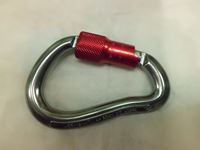 Silver .75" Gate Opening Auto Locking Aluminum Carabiner